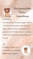 Vorschau - Poster - Stationenschilder “Zahlen“ Löwenklasse/Löwe - Seite 1