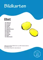 Vorschau - Bildkarten - Bildkarten Deutsch: Früchte - Deckblatt