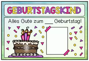 Vorschau - Poster - Geburtstagsschilder fürs Klassenzimmer | Geburtstagsritual und Classroom Management - Seite 2