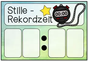Vorschau - Poster - Stille Rekordzeit - Schilder (Classroom Management) Version 2021 - Seite 1