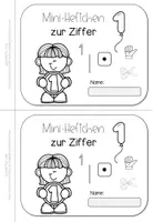 Vorschau - Arbeitsblätter - Mini-Heft Zahl 1 | Ziffer schreiben Mengen Klasse 1 - Seite 3
