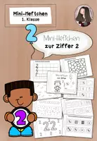 Vorschau - Arbeitsblätter - Mini-Heft Zahl 2 | Ziffer schreiben Mengen Klasse 1 - Deckblatt