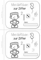 Vorschau - Arbeitsblätter - Mini-Heft Zahl 2 | Ziffer schreiben Mengen Klasse 1 - Seite 3