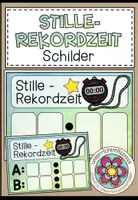 Vorschau - Poster - Stille Rekordzeit - Schilder (Classroom Management) Version 2021 - Deckblatt