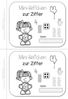 Vorschau - Arbeitsblätter - Mini-Heft Zahl 4 | Ziffer schreiben Mengen Klasse 1 - Seite 3