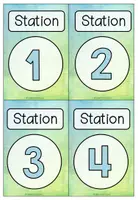 Vorschau - Poster - Stationskarten für Stationsarbeit – Stationskärtchen, Gruppenkarten und Aufgabenkarten - Seite 1