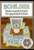 Vorschau - Poster - Stationskarten für Stationsarbeit – Stationskärtchen, Gruppenkarten und Aufgabenkarten - Deckblatt