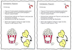 Vorschau - Spiele - Mathe Einmaleins - Popcorn 1x1 Rechenspiel Kopfrechnen - Seite 1
