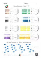 Vorschau - Arbeitsblätter - Einmaleins mit 3 und 4 (4 AB mit Lernvideolink) - Deckblatt