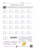 Vorschau - Arbeitsblätter - Einmaleins mit 3 und 4 (4 AB mit Lernvideolink) - Seite 2