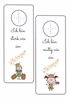 Vorschau - Mal- und Bastelvorlagen - Wikinger Türanhänger "Stärken finden" - mehrfach differenziert - Cliparts handgezeichnet - Seite 3