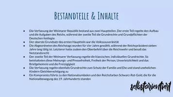 Vorschau - Stundenentwürfe - Unterrichtsmaterial: Weimarer Republik im Unterricht - Stundenentwürfe - Seite 1