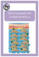 Vorschau - Poster - Geburtstagskalender Schildkröte Schildkrötenklasse #Klassentier - Deckblatt