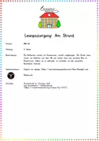 Vorschau - Arbeitsblätter - Am Strand / Sommer: Lesespaziergang - Deutsch - Kl. 1/2 - Seite 1