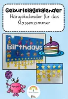 Vorschau - Mal- und Bastelvorlagen - Geburtstagskalender Monster - Deckblatt
