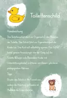 Vorschau - Mal- und Bastelvorlagen - Toilettenschild mit Entenmotiv Badeente WC Schild - Seite 1