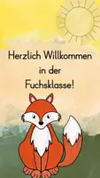Vorschau - Mal- und Bastelvorlagen - Klassenschild Fuchs/ Fuchsklasse A4 Format "Herzlich Willkommen in der Fuchsklasse!" - Seite 3