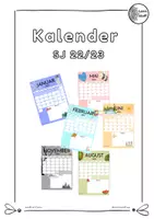 Vorschau - Poster - Kalenderblätter für das Schuljahr 2022/2023 - Deckblatt