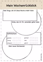 Vorschau - Arbeitsblätter - Wochenreflexion / Wochenrückblick - Deckblatt