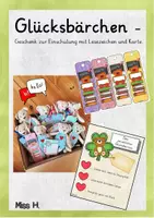 Vorschau - Bildkarten - Einschulungsgeschenk Glücksbärchen - Lesezeichen und Karte - Deckblatt
