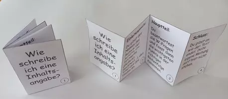 Vorschau - Arbeitsblätter - Materialpaket Inhaltsangabe - Merkblatt, Merkbuch und Schreibkonferenz - Deckblatt