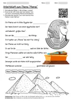 Vorschau - Arbeitsblätter - Lernplakat + Arbeitsblatt "Pharao" + Onlineübung & MP3 + Mindmap + Infografik - Seite 1