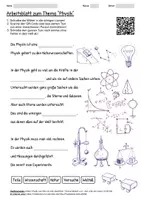 Vorschau - Arbeitsblätter - Arbeitsblatt "Physik" + Onlineübung & MP3 + Infografik - Deckblatt