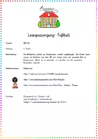 Vorschau - Arbeitsblätter - Fußball / Sport: Lesespaziergang - Deutsch - Kl. 1/2 - Seite 1