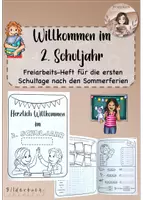 Vorschau - Arbeitsblätter - Materialpaket- Willkommenshefte Kl. 2-4 - Deckblatt