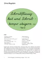 Vorschau - Arbeitsblätter - Schreibflüssigkeit und Schreibtempo steigern LA Teil 2 - Deckblatt
