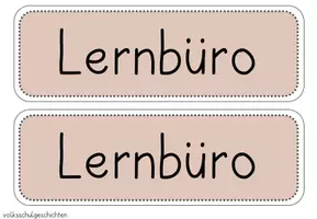 Vorschau - Poster - Lernbüro Beschilderung beige/pastell/boho/neutral - Seite 1