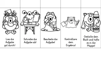 Vorschau - Mal- und Bastelvorlagen - Strukturierungshelfer in verschiedenen Sprachen - Seite 3