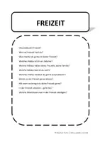 Vorschau - Arbeitsblätter - DaZ A2 Konversation Thema Freizeit - Seite 2