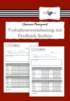 Vorschau - Fördermaterial/Inklusion - Verhaltensvereinbarung mit Feedback-Smileys 😃🙂😕🙁 - Deckblatt