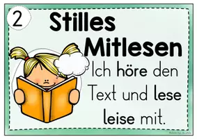 Vorschau - Poster - Lautlesen und Partnerlesen - Tafelmaterial mit Merkblatt - Seite 3