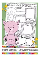 Vista previa - Hojas de trabajo - Meine Stärken - Schweinchen Edition Deutsch / Alemán Schreiben DAZ - Portada