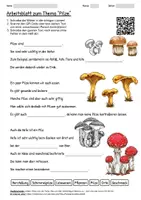 Vorschau - Arbeitsblätter - Arbeitsblatt "Pilze" + Onlineübung & MP3 + Mindmap + Infografik - Deckblatt