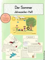 Vorschau - Unterrichtsreihen - Sommer Jahreszeiten Heft - Arbeitsheft - Deckblatt