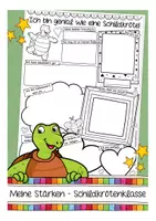 Vista previa - Hojas de trabajo - Meine Stärken - Schildkröten Edition Deutsch / Alemán Schreiben DAZ - Portada