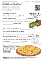 Vorschau - Arbeitsblätter - Arbeitsblatt "Pizza" + Onlineübung & MP3 + Infografik - Deckblatt
