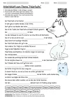 Vorschau - Arbeitsblätter - Lernposter + Arbeitsblatt "Polarfuchs" + Onlineübung & MP3 + Infografik - Seite 1