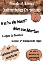 Vorschau - Stundenentwürfe - Materialpaket: Adverb, adverbiale Bestimmung, Adverbilsätze - Deckblatt