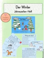 Vorschau - Unterrichtsreihen - Winter Jahreszeiten Heft - Arbeitsheft - Deckblatt