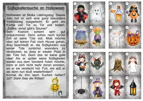Vorschau - Arbeitsblätter - Lesespaziergang Halloween - Seite 1