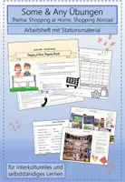 Vorschau - Arbeitsblätter - Some und Any - Übungen, Thema: Shopping at Home and Abroad - Deckblatt