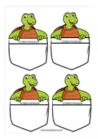 Vorschau - Anderer Materialtyp - Aufkleber Namensschild Klassentier Schildkröte Schildkrötenklasse Schulanfang - Seite 2