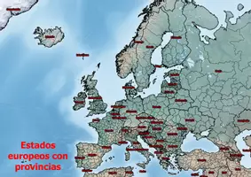 Vista previa - Unidades / Secuencias / Situaciones de Aprendizaje - Estados europeos con provincias. Mapa de Europa - Portada