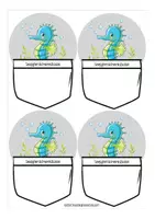 Vorschau - Anderer Materialtyp - Namensschild Seepferdchen Seepferdchenklasse - 1. Schultag / Schulanfang / Einschulung - Seite 3