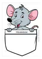 Vorschau - Anderer Materialtyp - Aufkleber Namensschild Klassentier Schulanfang Maus / Mäuseklasse - Seite 1