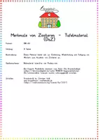 Vorschau - Präsentationen/Tafelbilder - Merkmale von Zootieren - Tafelmaterial (DaZ) - Seite 1